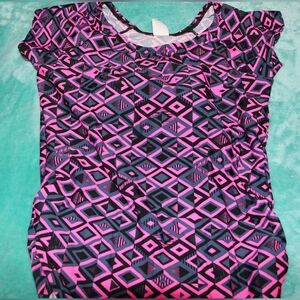 Women's Pink Patterned Swim Top